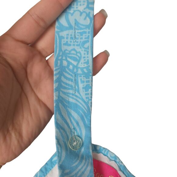 Lilly Pulitzer Women's Strap Shift Dress Floral Green, Blue & White Floral Print - Picture 8 of 14